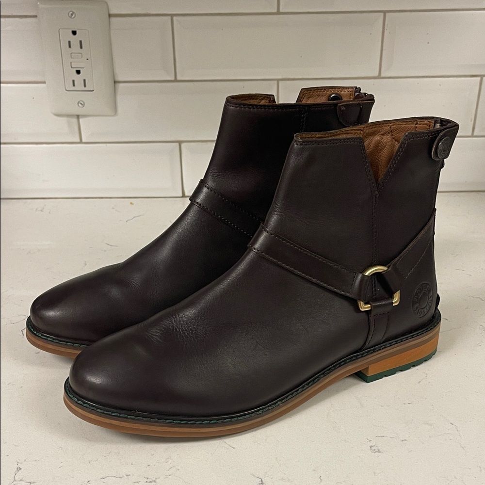 Dover Saddlery Ladies’ Huntsville Harness Ankle Boots Size 11 Brown